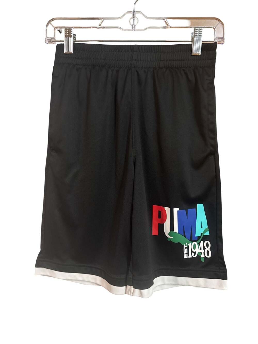 Puma Boys Logo Graphic Active Basketball Shorts, Size L (14-16)